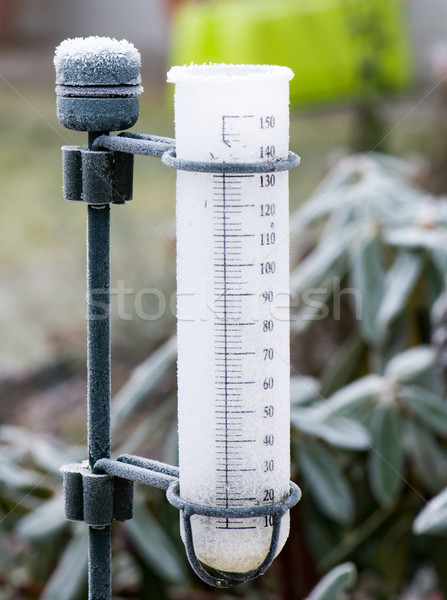 Stockfoto: Bevroren · regen · tuin · meteorologie · koud