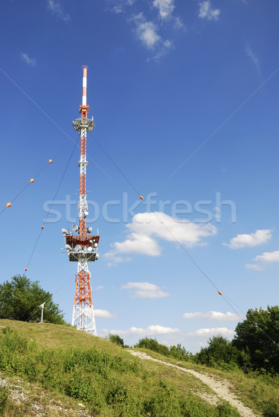 電信 天線 高 山 電視 無線電 商業照片 © manfredxy