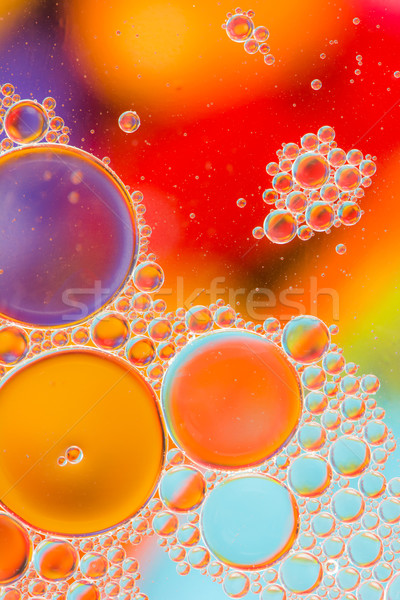 Stok fotoğraf: Soyut · makro · yağ · kabarcıklar · renkli · damla