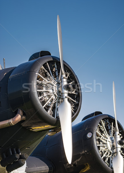 Propeller of an old historic aircraft Stock photo © manfredxy