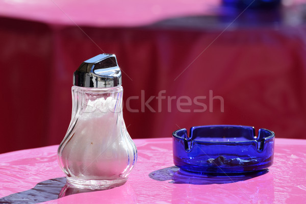 Rua café cinzeiro raio tabela vidro Foto stock © manfredxy