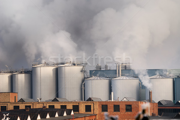 Lucht verontreiniging chemische fabriek rook industrie Stockfoto © manfredxy
