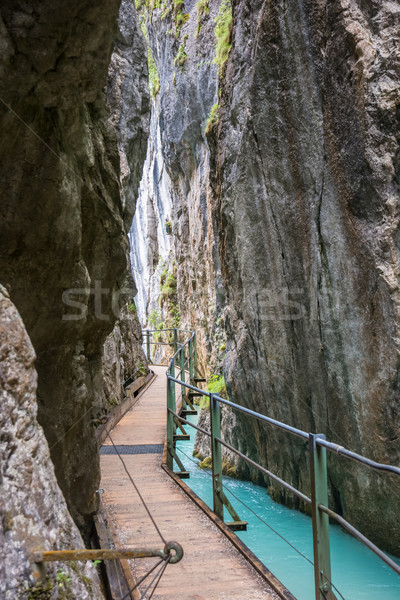 Walkway through the Leutasch Gorge Stock photo © manfredxy