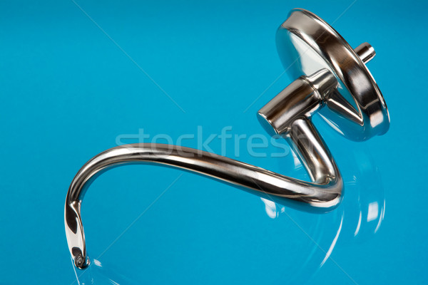 Kuchnia maszyny hak srebrny spirali refleksji Zdjęcia stock © manfredxy