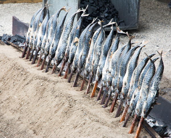 Grilling fish on a stick Stock photo © manfredxy