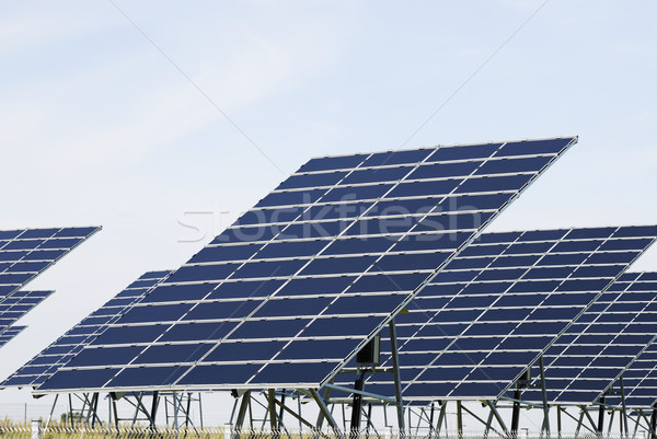 Stock photo: Solar panel field