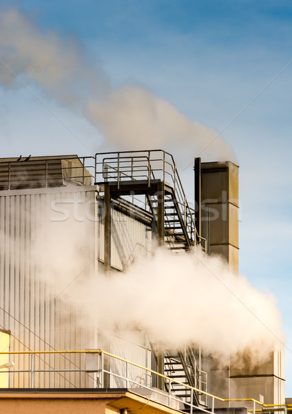 Air Pollution from the smokestack of a factory Stock photo © manfredxy