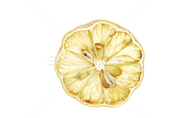 Getrocknet Zitronenscheibe Makro Obst braun Aroma Stock foto © manfredxy