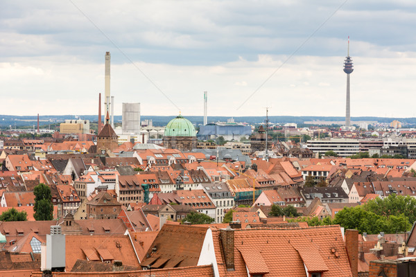 Aerial view over Nurnberg Stock photo © manfredxy