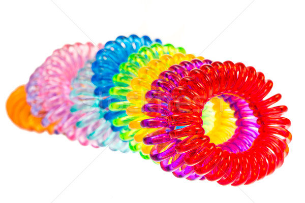 Various isolated spiral hair ties Stock photo © manfredxy