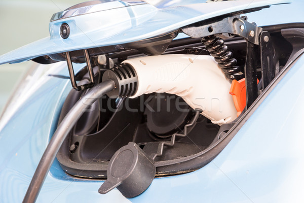 Elektrikli araba fiş kablo araba elektrik elektrik Stok fotoğraf © manfredxy