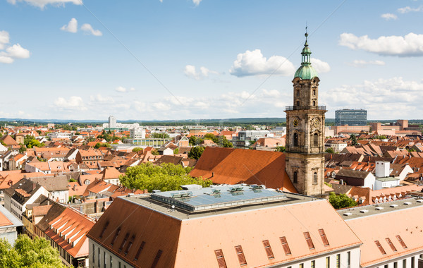 Aerial view over the city of Erlangen Stock photo © manfredxy