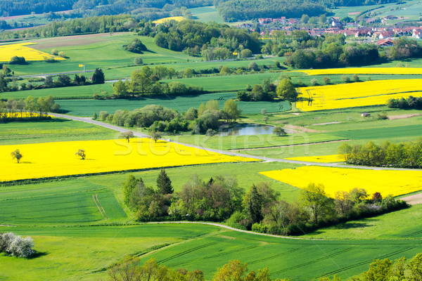 Rural landscape with a village in Franconia Stock photo © manfredxy