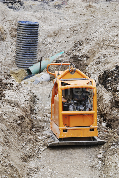 Construction Site With Compactor Stock photo © manfredxy