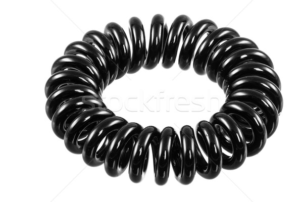 изолированный эластичный черный спиральных галстук белый Сток-фото © manfredxy