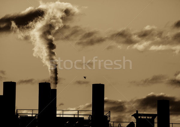 Industriële revolutie oude plaats lucht donkere Stockfoto © manfredxy