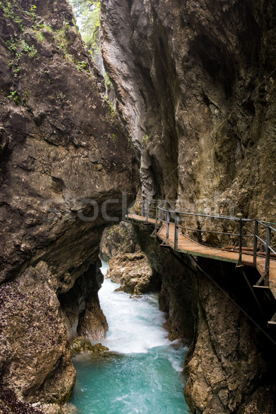 Walkway through the Leutasch Gorge Stock photo © manfredxy