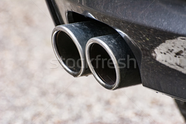 Agotar tubería coche primer plano transporte contaminación Foto stock © manfredxy