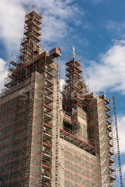 Rendbehoz apátság építkezés építkezés keret ipar Stock fotó © manfredxy