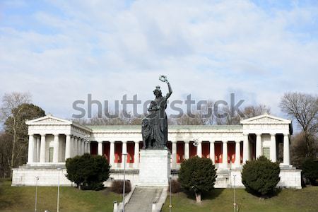 Statuie hol faima Munchen Germania scară Imagine de stoc © manfredxy