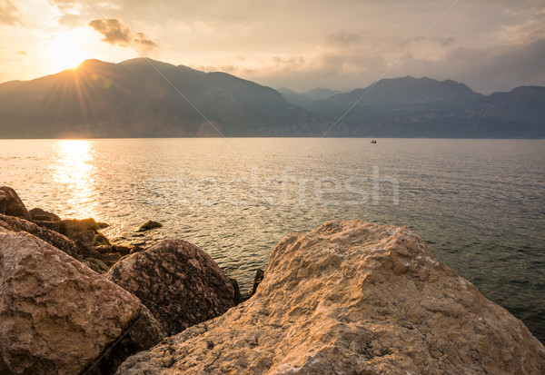 Sunset at Lake Garda Stock photo © manfredxy