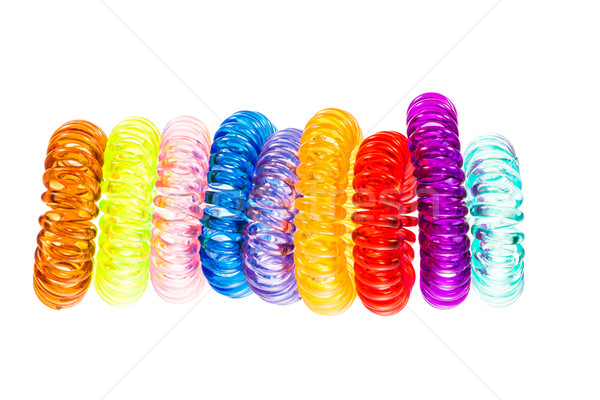 Various isolated spiral hair ties Stock photo © manfredxy