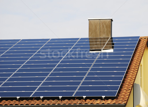 Foto stock: Fotovoltaica · alternativa · energia · instalação · ambiente