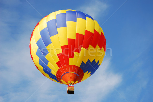 воздушном шаре Flying небе спортивных синий горячей Сток-фото © manfredxy