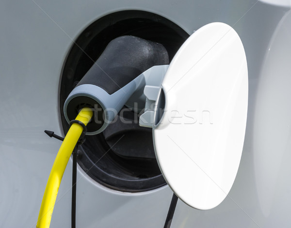 Samochód elektryczny wtyczkę kabel samochodu energii elektrycznej Zdjęcia stock © manfredxy