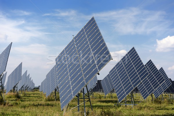Solarenergie solar Park riesige Technologie Stock foto © manfredxy