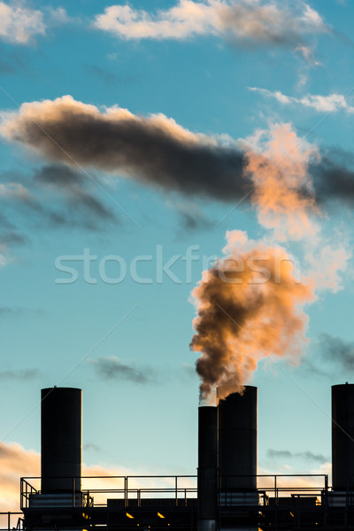 空氣 污染 吸煙 行業 工廠 日出 商業照片 © manfredxy