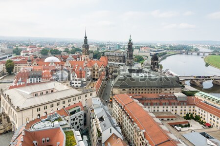 Cityscape of Dresden and River Elbe Stock photo © manfredxy