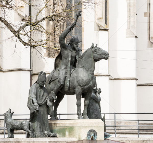 Сток-фото: скульптуры · собора · лошади · архитектура