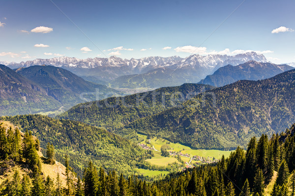 Montagna panorama idilliaco legno natura montagna Foto d'archivio © manfredxy