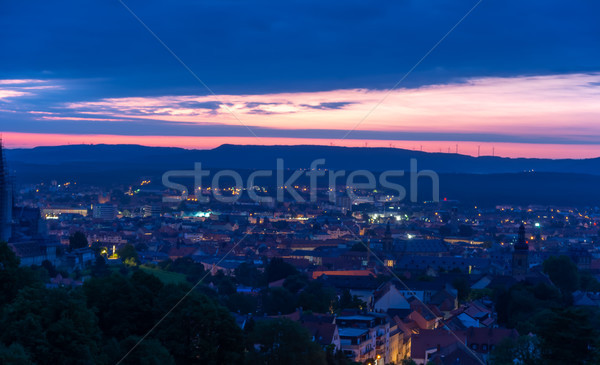 View over Bamberg at sunrise Stock photo © manfredxy