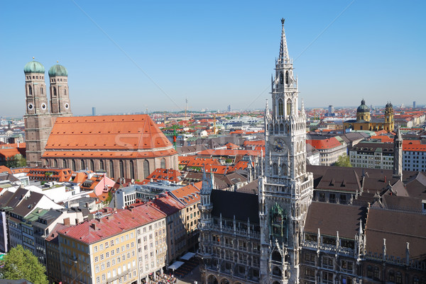 Munich ciudad casa iglesia cielo edificios Foto stock © manfredxy