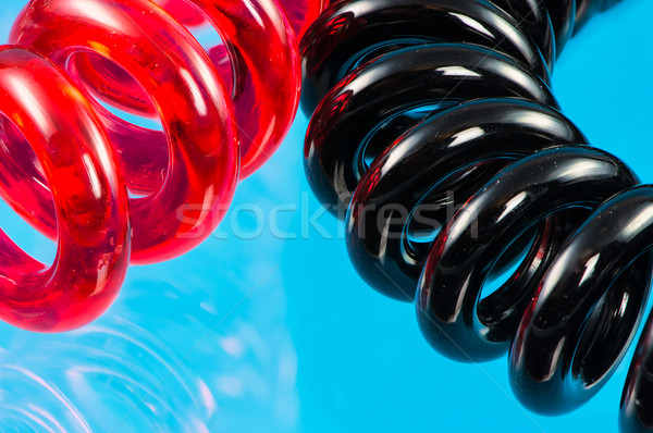 élastique cheveux résumé macro deux rouge [[stock_photo]] © manfredxy