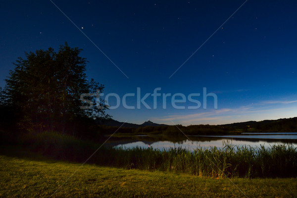 Sky with stars at the lakeside Stock photo © manfredxy