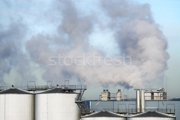 Luft Verschmutzung chemischen Fabrik Himmel Technologie Stock foto © manfredxy
