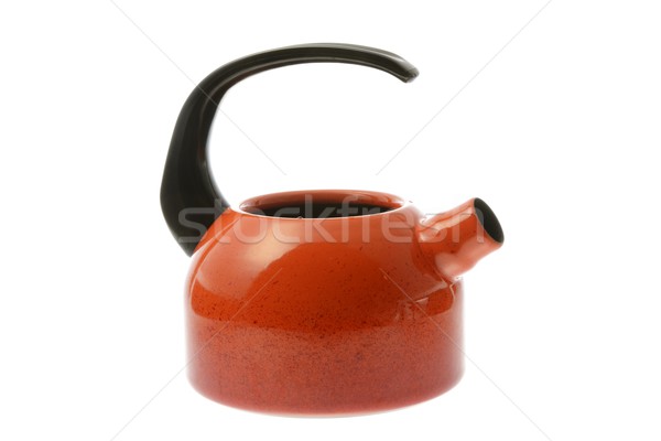 Wody czajnik pomarańczowy odizolowany biały czerwony Zdjęcia stock © manfredxy
