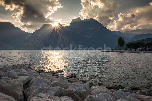 Sunset at Lake Garda Stock photo © manfredxy
