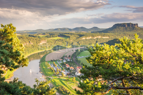 Landscape with a Mesa in Saxony Stock photo © manfredxy