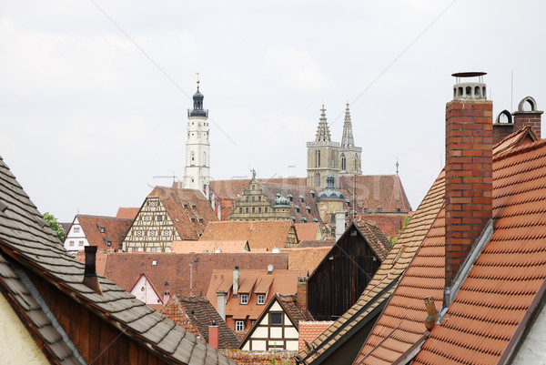 Roofs of Rothenburg Stock photo © manfredxy