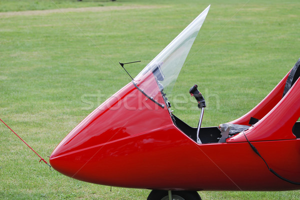 Kabina pilota czerwony zielone płaszczyzny samolotów szczegół Zdjęcia stock © manfredxy