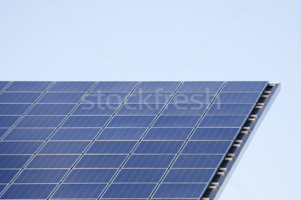 Energia geração fotovoltaica eletricidade painéis solares telhado Foto stock © manfredxy