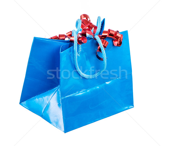 Isolated Present Bag with Curled Ribbon Stock photo © manfredxy