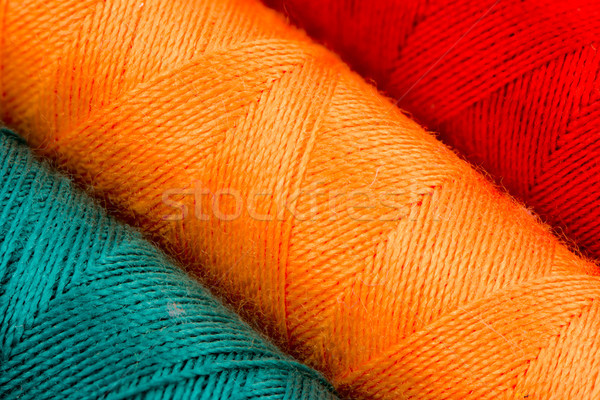 Streszczenie bawełny przędzy makro tekstury tle Zdjęcia stock © manfredxy