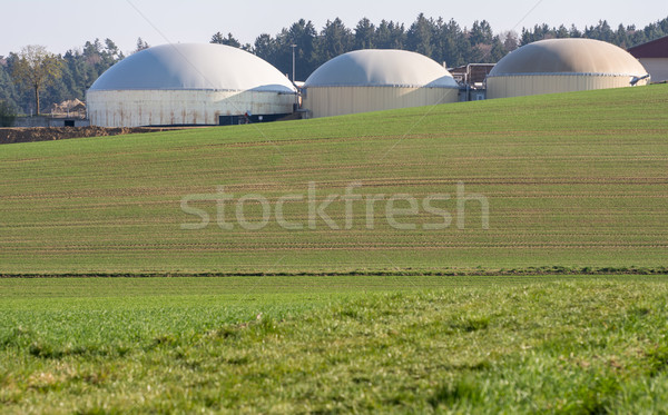 Alternatywa energii bio technologii produkcji biogaz Zdjęcia stock © manfredxy