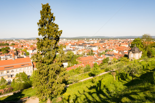 Aerial view over the city of Bamberg Stock photo © manfredxy