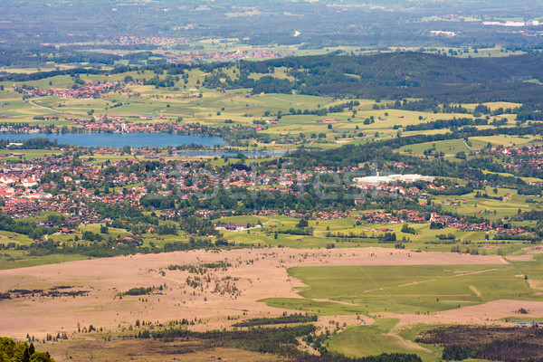 Aerial view over lake Staffelsee and Murnau Stock photo © manfredxy